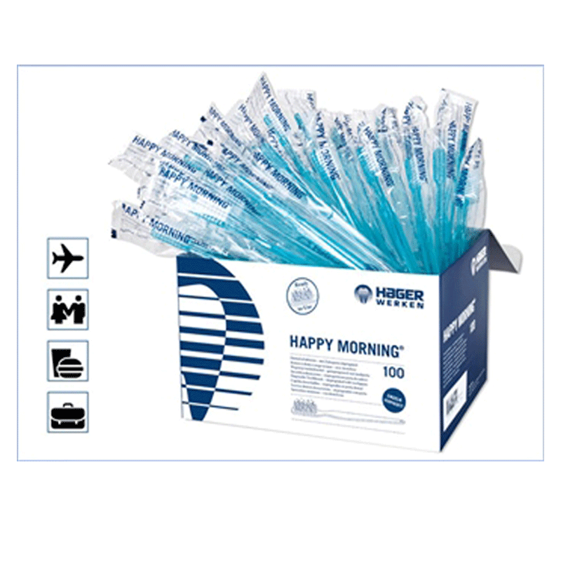 Hager Werken Happy Morning Disposable Toothbrushes 100pk