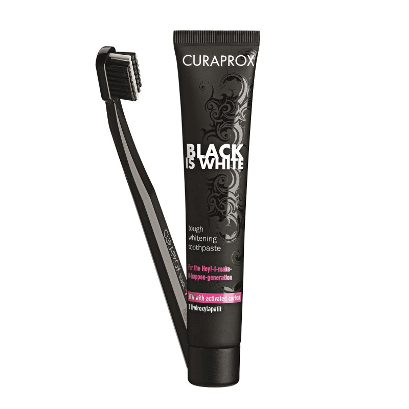 Curaprox Black Is White Toothpaste & Brush Set
